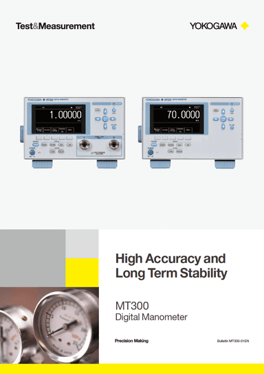 MT300 Precision Pressure Monitor Catalog