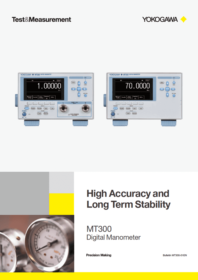 MT300 Precision Pressure Monitor Catalog